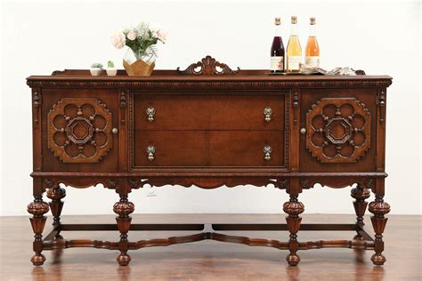 Tudor Antique Server Sideboard Buffet or Console Empire